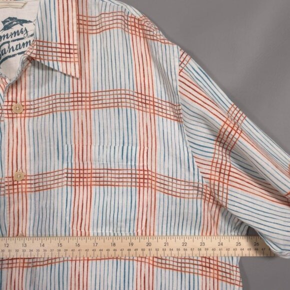 NWT Tommy Bahama 100% LINEN Men's Shirt Size XL WATERMARK Plaid LS ALFRESCO - Picture 7 of 14